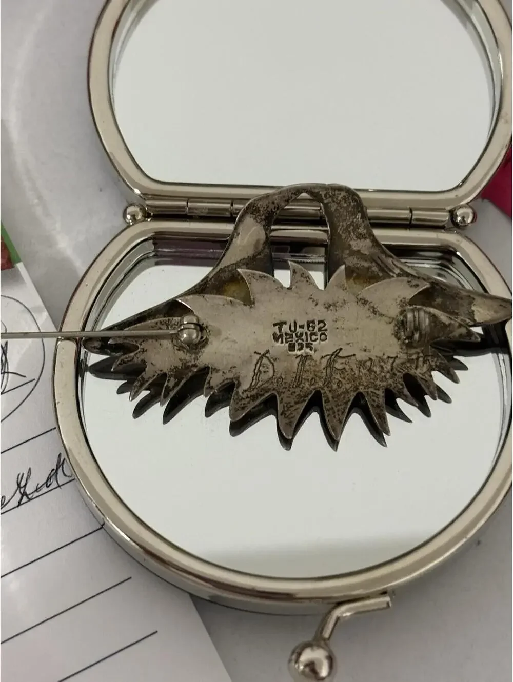 Bird Family Sterling 925 Brooch - Picture 6 of 10